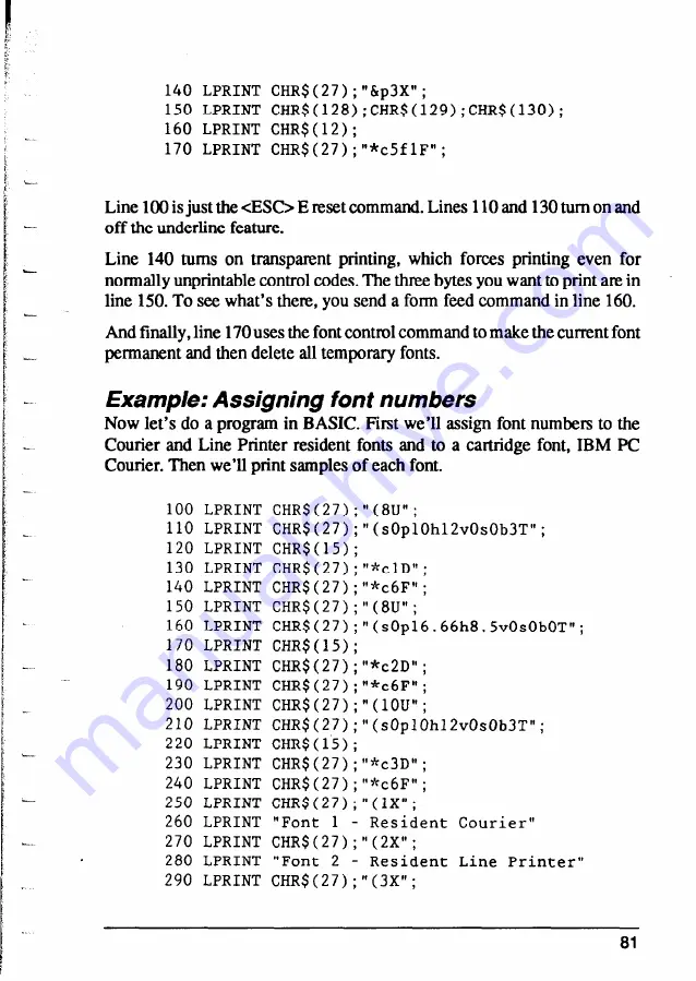 Star Micronics 8111 Applications Manual Download Page 89