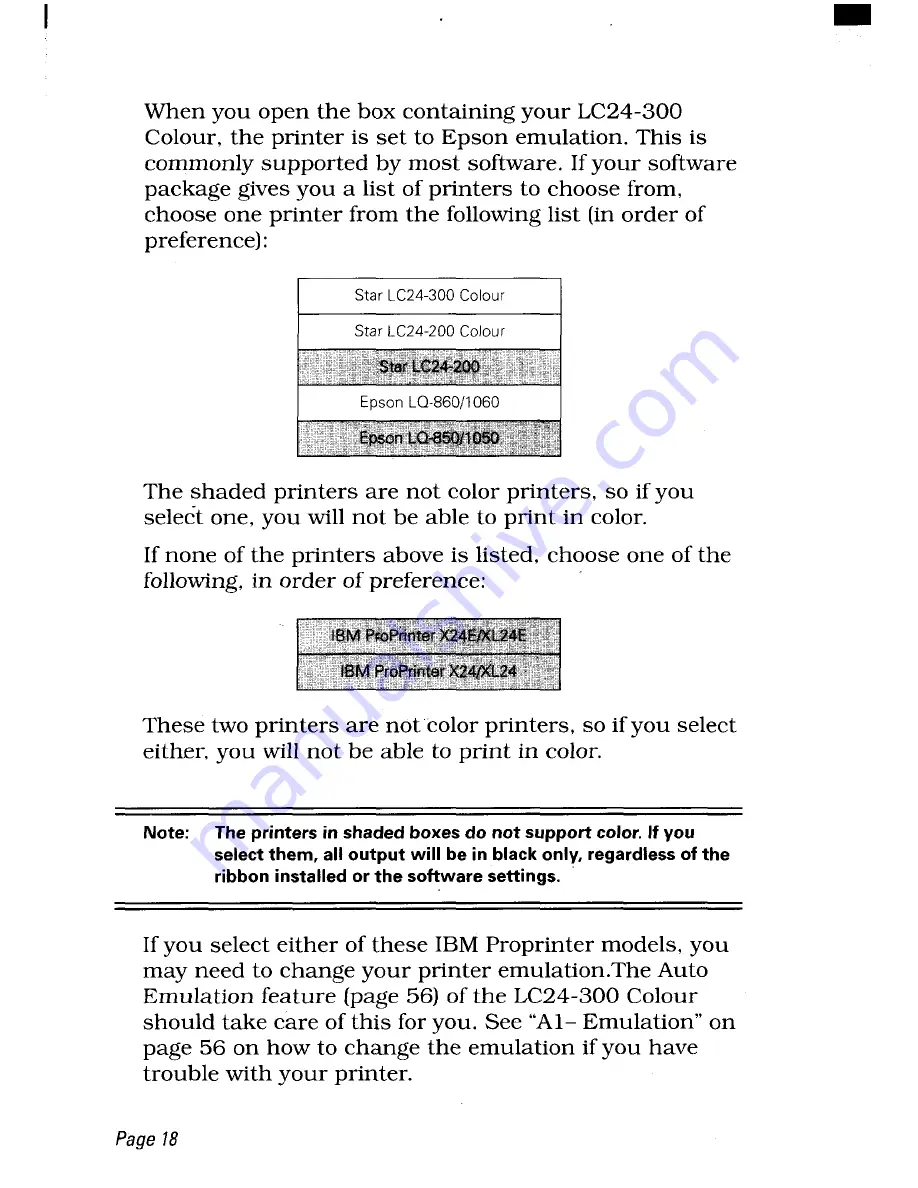 Star Micronics LC24-300 COLOUR User Manual Download Page 26