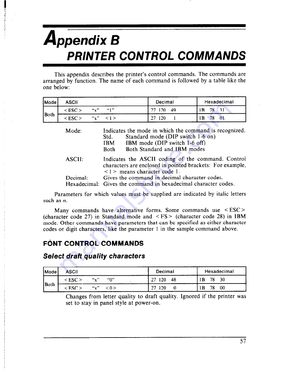 Star Micronics Multi-Font NX-2410 User Manual Download Page 65