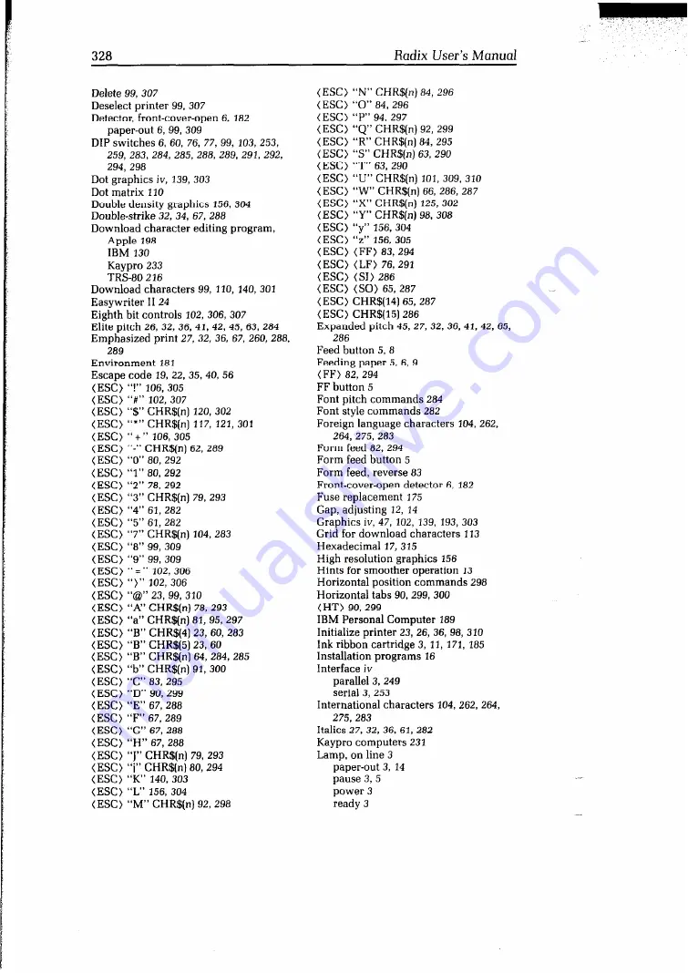 Star Micronics Radix User Manual Download Page 342