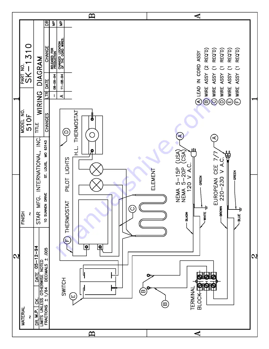 Star Star Max 510FD Series Assembly, Installation And Operation Instructions Download Page 9