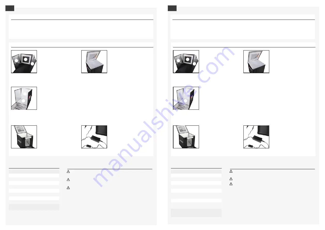Starblitz MINI PHOTO STUDIO LED User Manual Download Page 2
