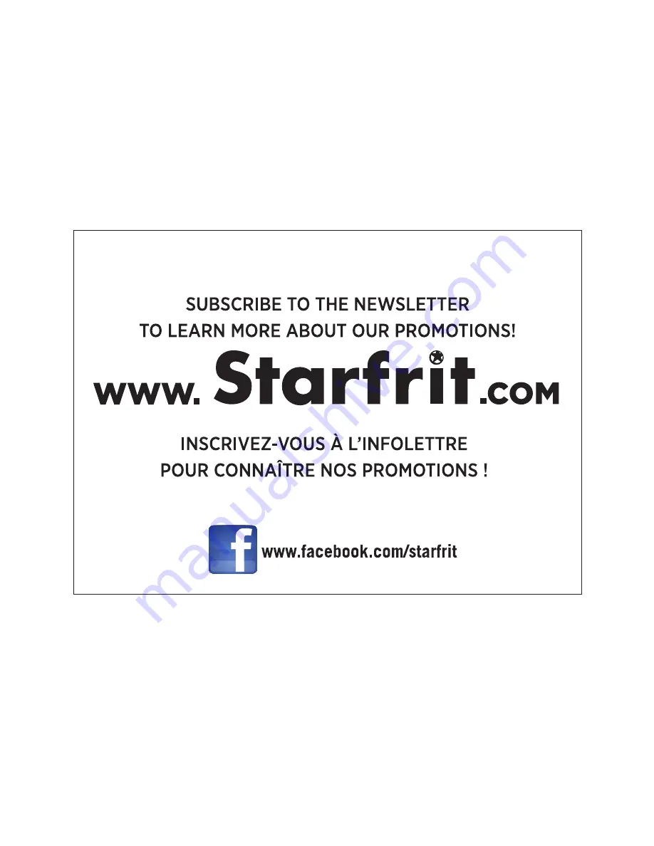 STARFRIT 024600 Instructions For Use And Care Manual Download Page 40