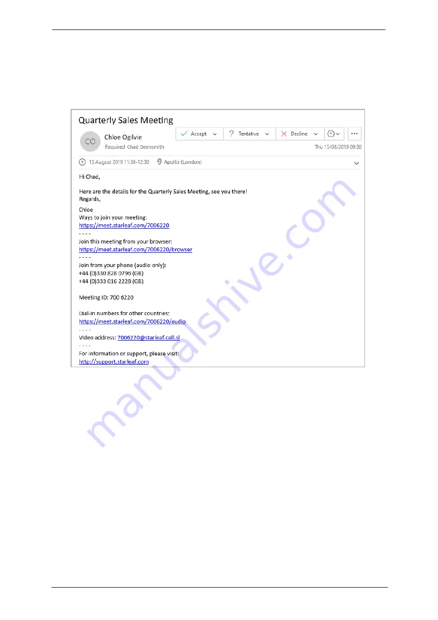 StarLeaf Touch 2036 User Manual Download Page 16