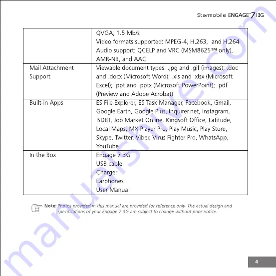 Starmobile ENGAGE 7 3G User Manual Download Page 9