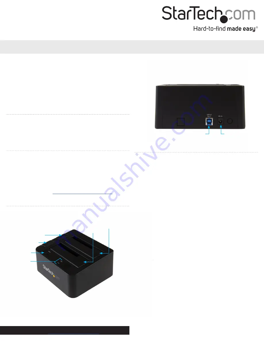 StarTech.com SDOCK2U313 Скачать руководство пользователя страница 1