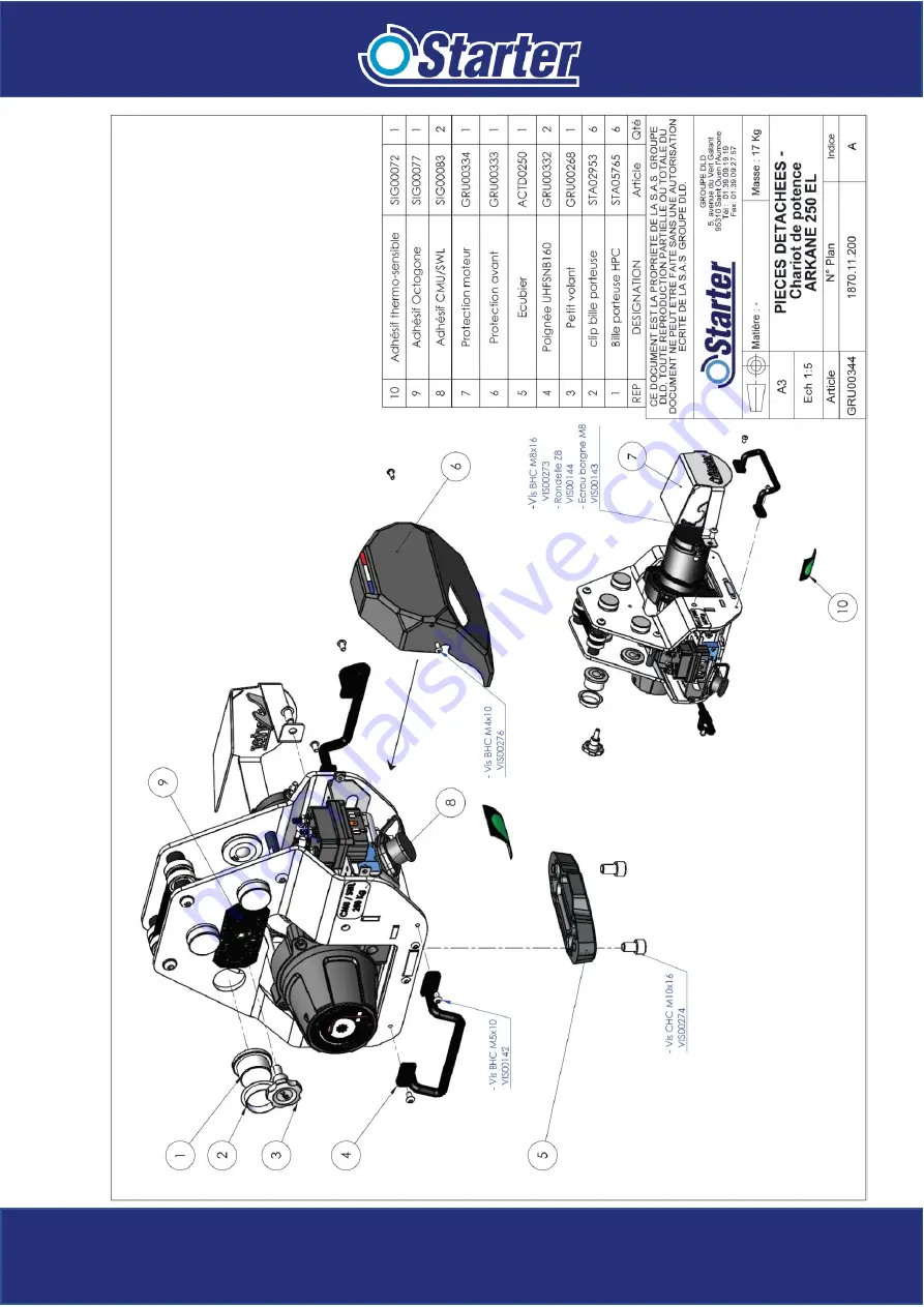 Starter ARKANE Operating And Maintenance Manual Download Page 42