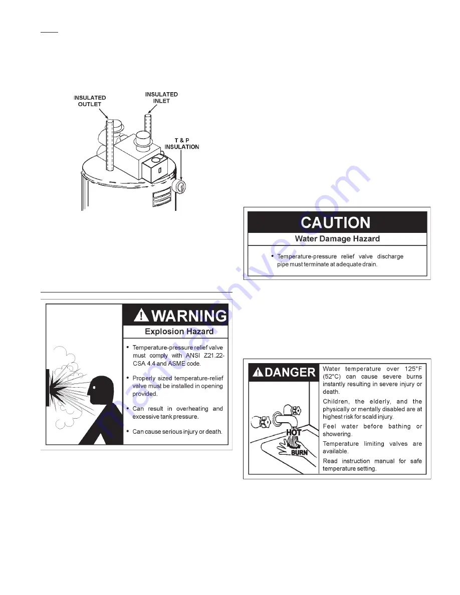 State Water Heaters Power Direct Vented Gas models Instruction Manual Download Page 13