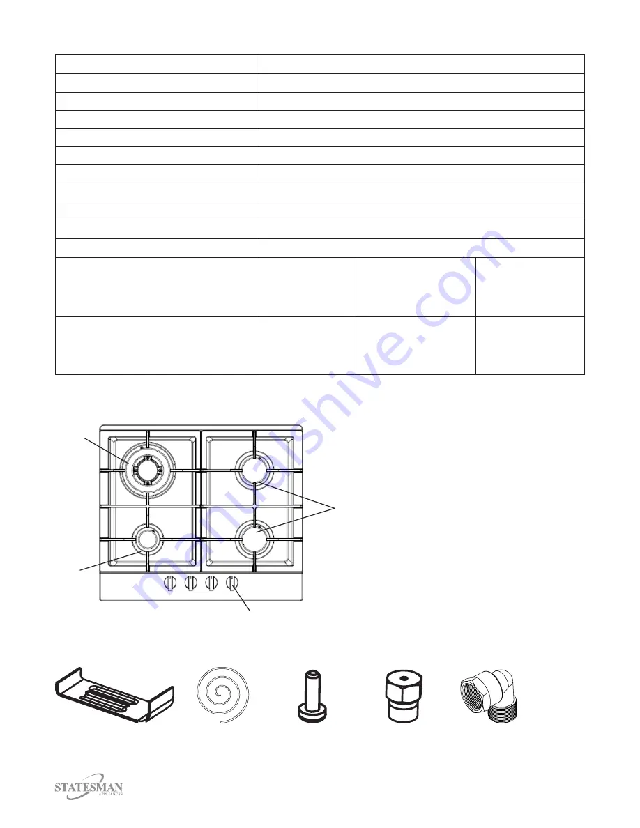 STATESMAN GH60GB Instruction Manual Download Page 4