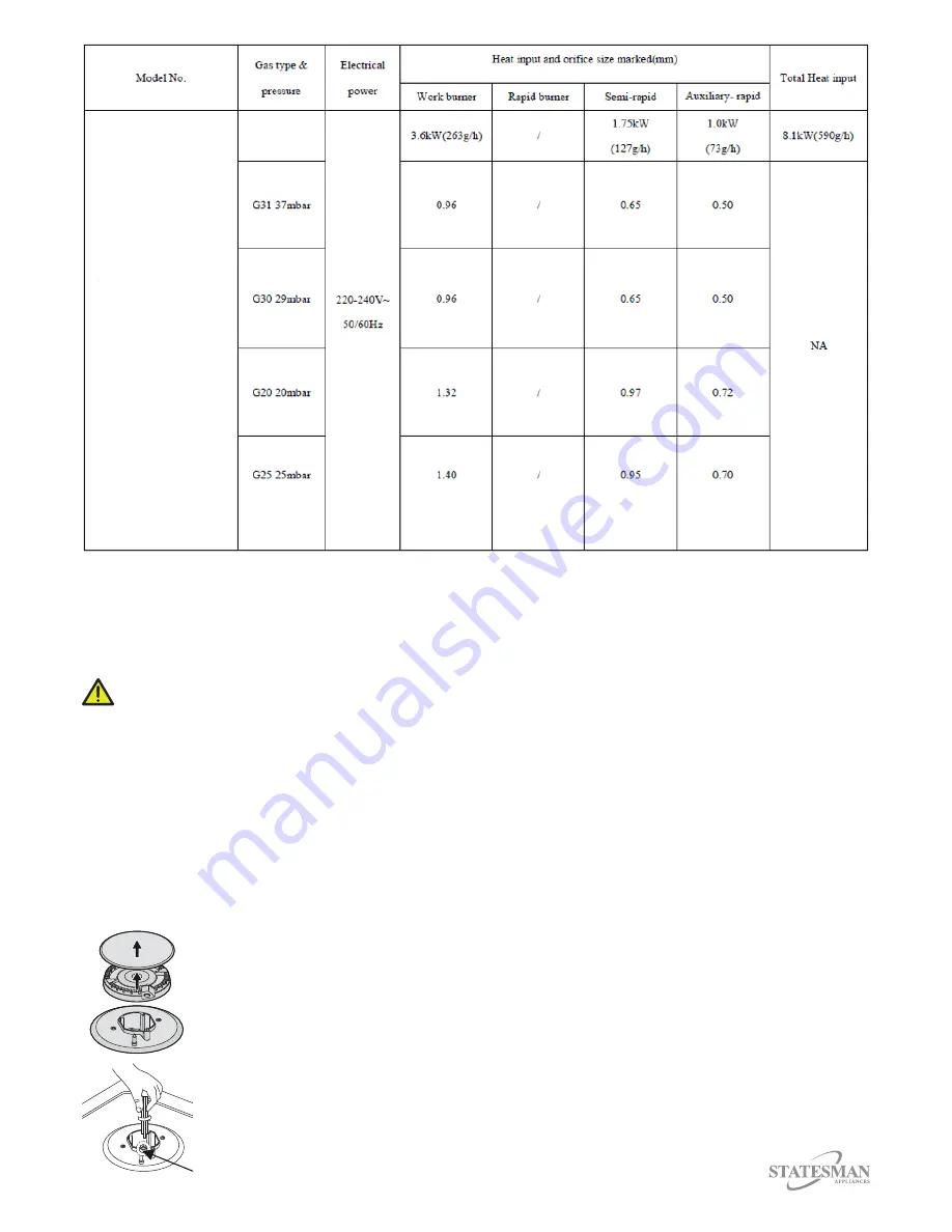 STATESMAN GH60GB Instruction Manual Download Page 9