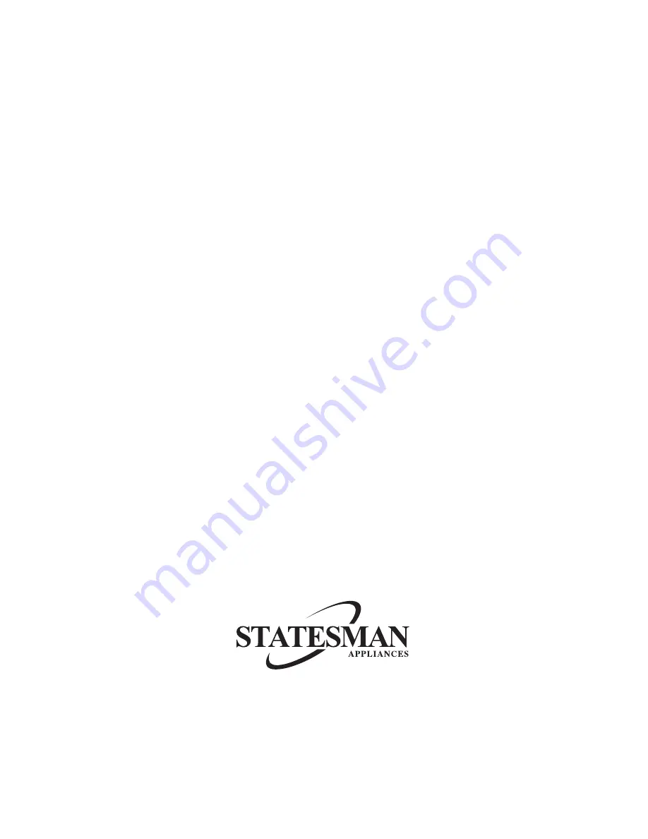 STATESMAN GH60GB Instruction Manual Download Page 16