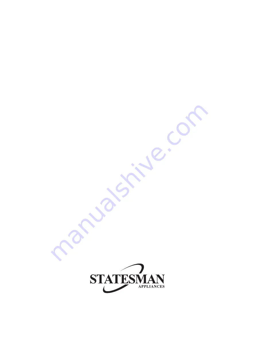 STATESMAN GH61SS Instruction Manual Download Page 16