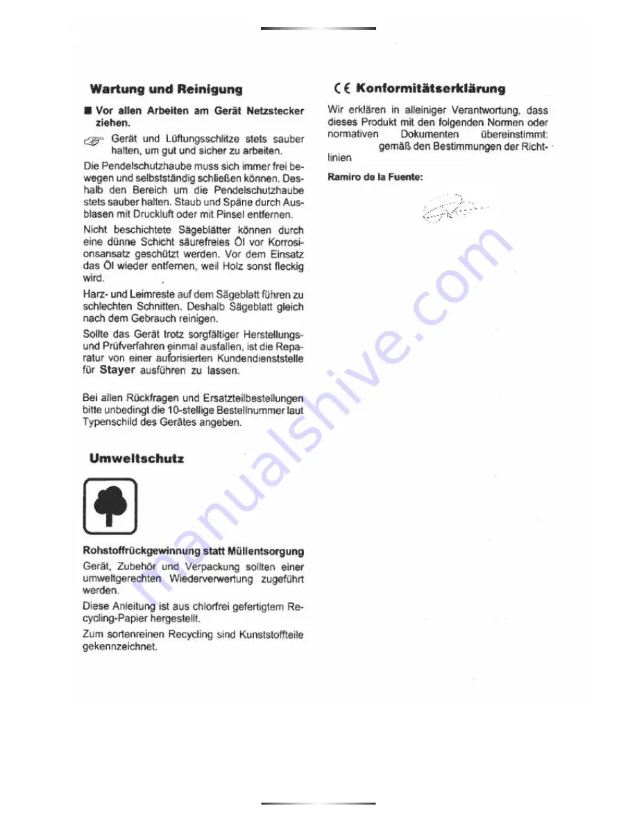 stayer CP190 Operating Instructions Manual Download Page 24