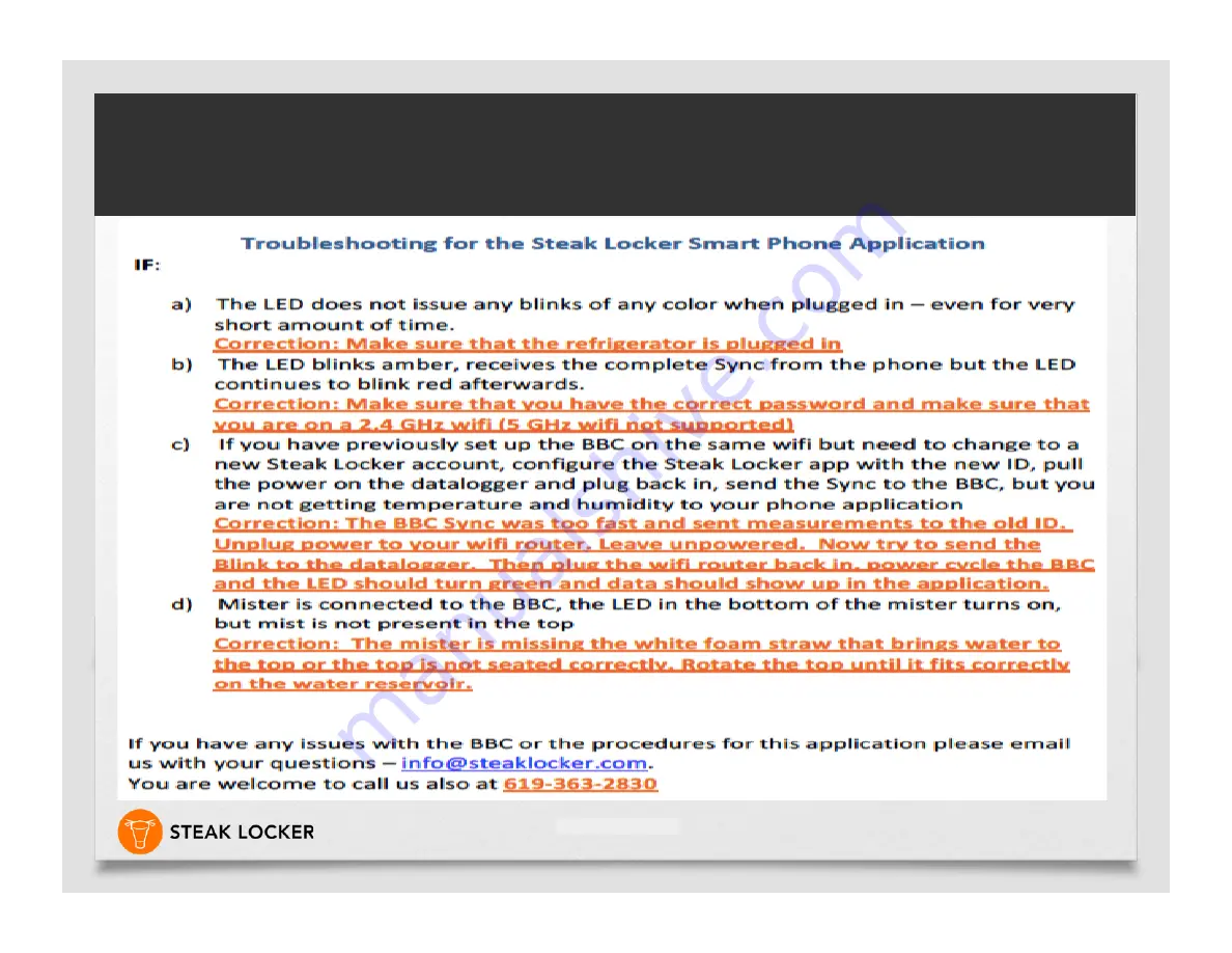 Steak Locker SL103EU Quick Setup Manual Download Page 10