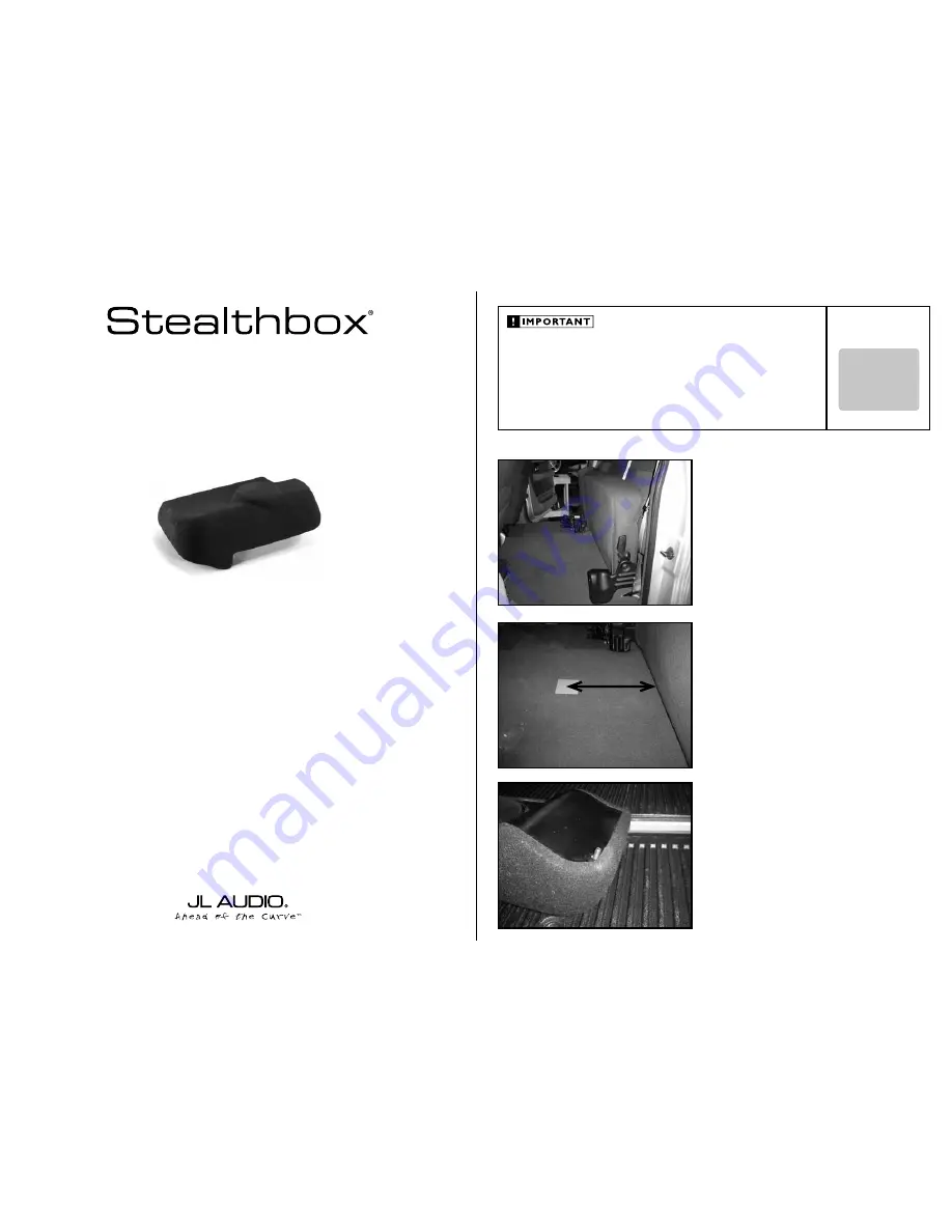 Stealthbox SB-F-150/10W3v3 Installation Manual Download Page 1