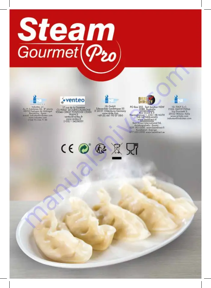 Steam Gourmet Pro 92216 Instruction Manual Download Page 26