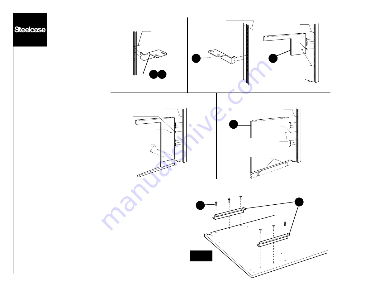 Steelcase Avenir Panel Worksurface with Pedestal to the Floor Manual Download Page 4