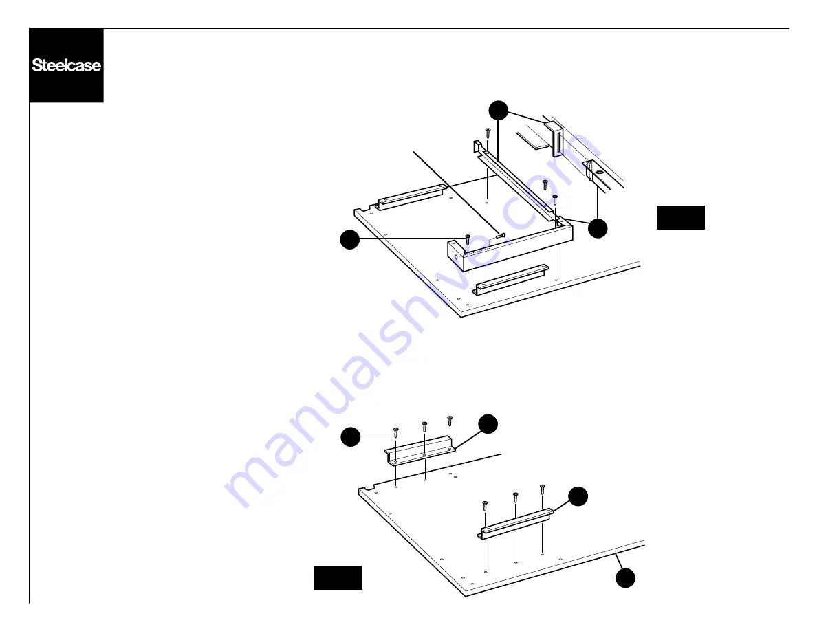 Steelcase Avenir Panel Worksurface with Pedestal to the Floor Скачать руководство пользователя страница 5