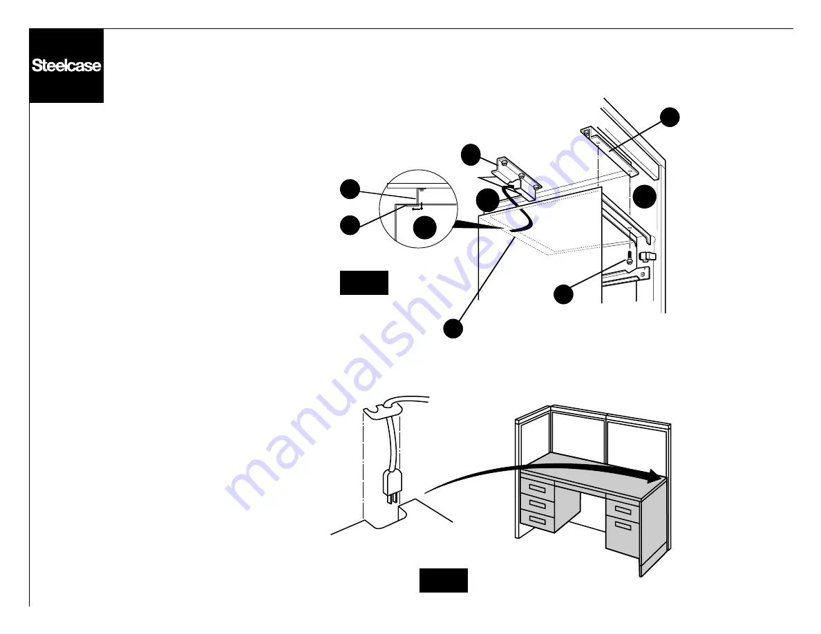 Steelcase Avenir Panel Worksurface with Pedestal to the Floor Manual Download Page 9