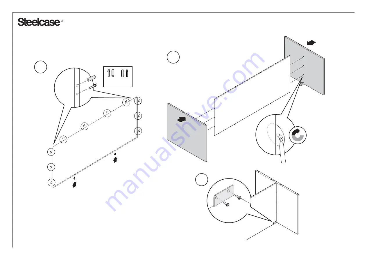 Steelcase Campfire Big Table Assembly Instructions Manual Download Page 3