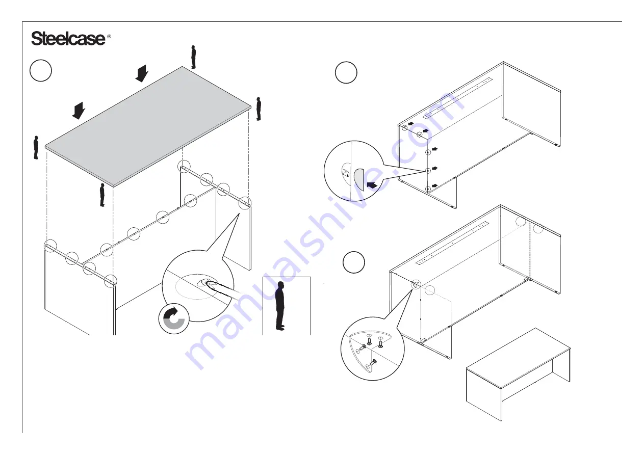 Steelcase Campfire Big Table Assembly Instructions Manual Download Page 4