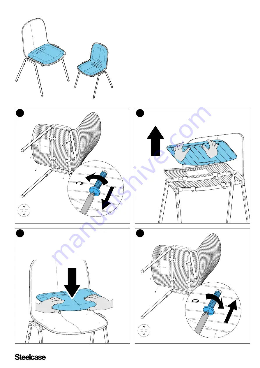 Steelcase Cavatina Customer Service Instructions Download Page 1