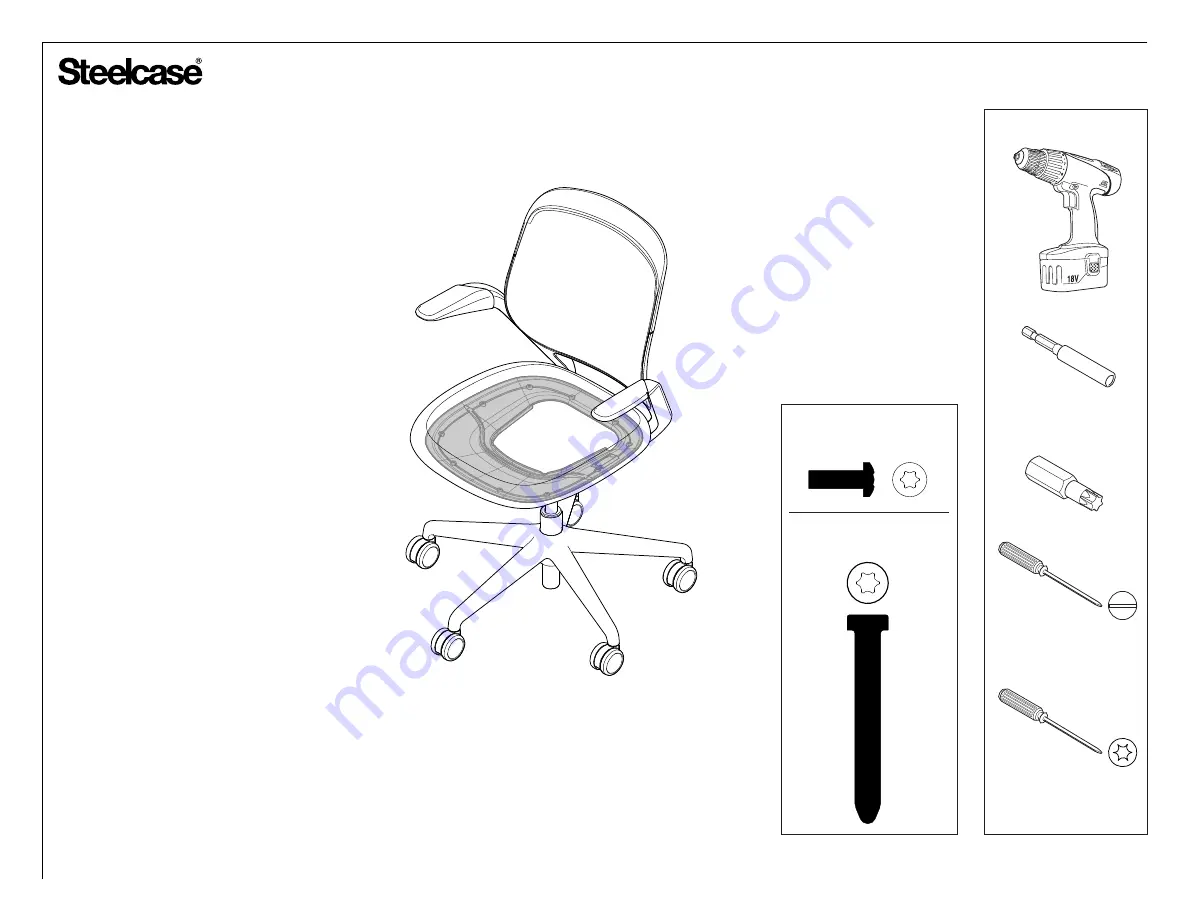 Steelcase Cobi 434 Replacement Manual Download Page 1