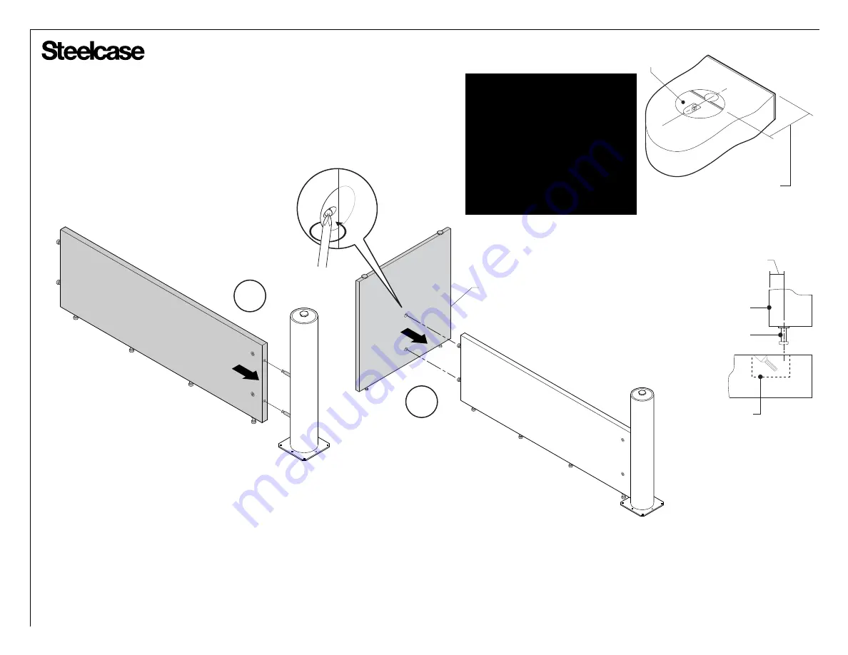 Steelcase Currency Enhanced D-Top with Modesty Panel Скачать руководство пользователя страница 2