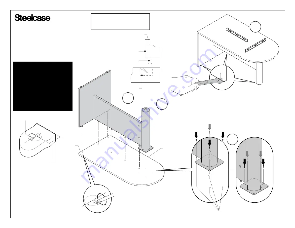 Steelcase Currency Enhanced D-Top with Modesty Panel Скачать руководство пользователя страница 3