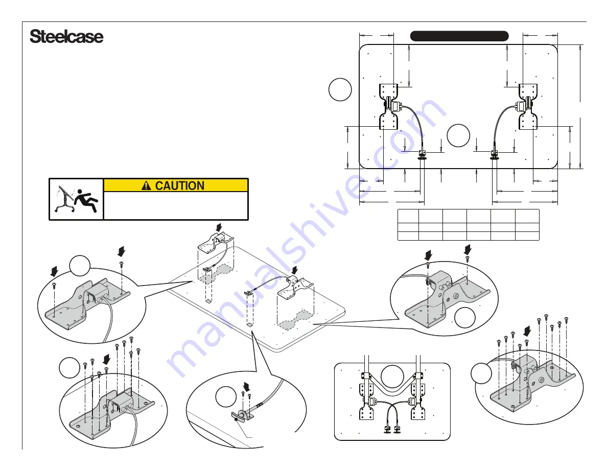 Steelcase Groupwork Flip-Top Table Скачать руководство пользователя страница 2