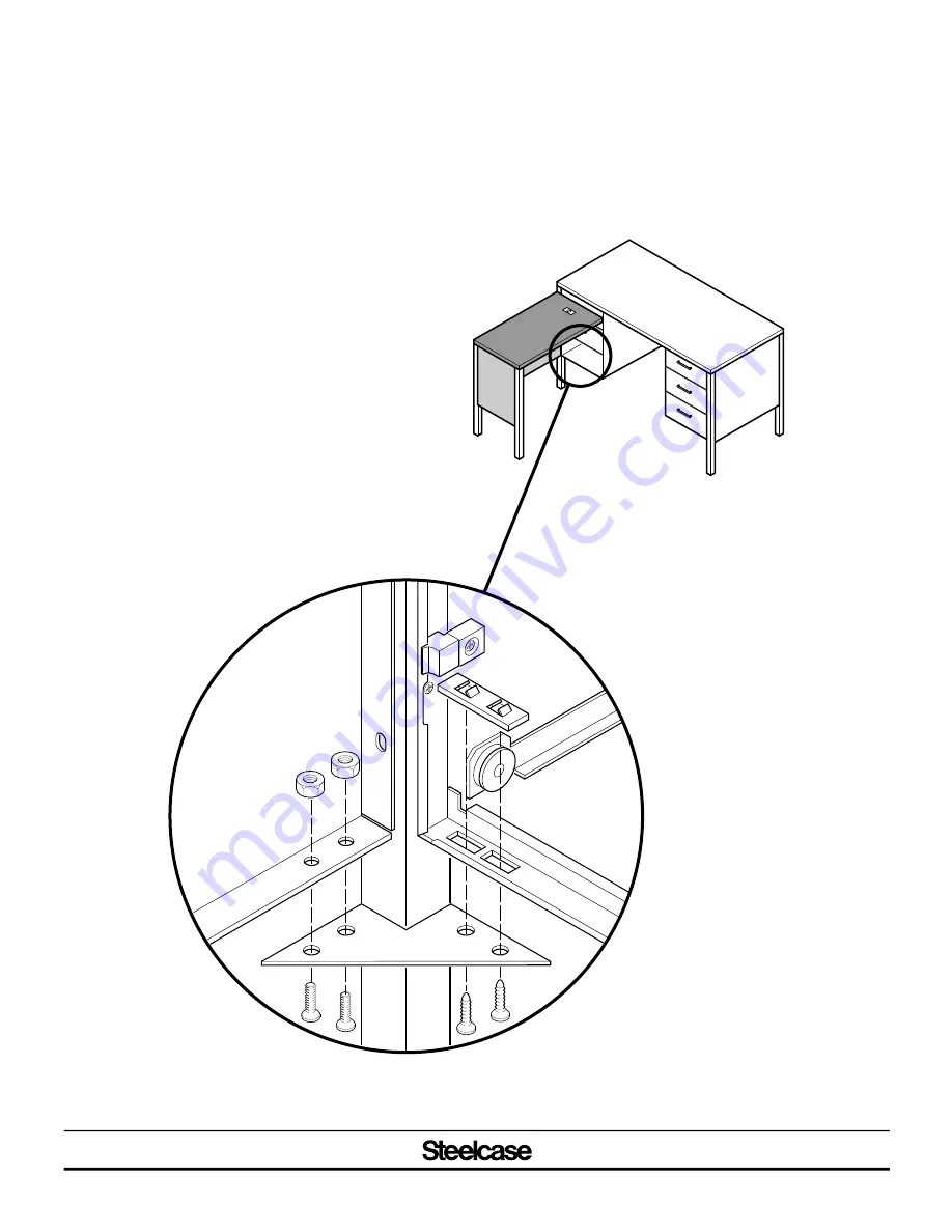 Steelcase Machine and Typewriter unit 41-ATT Assembly Directions Download Page 6