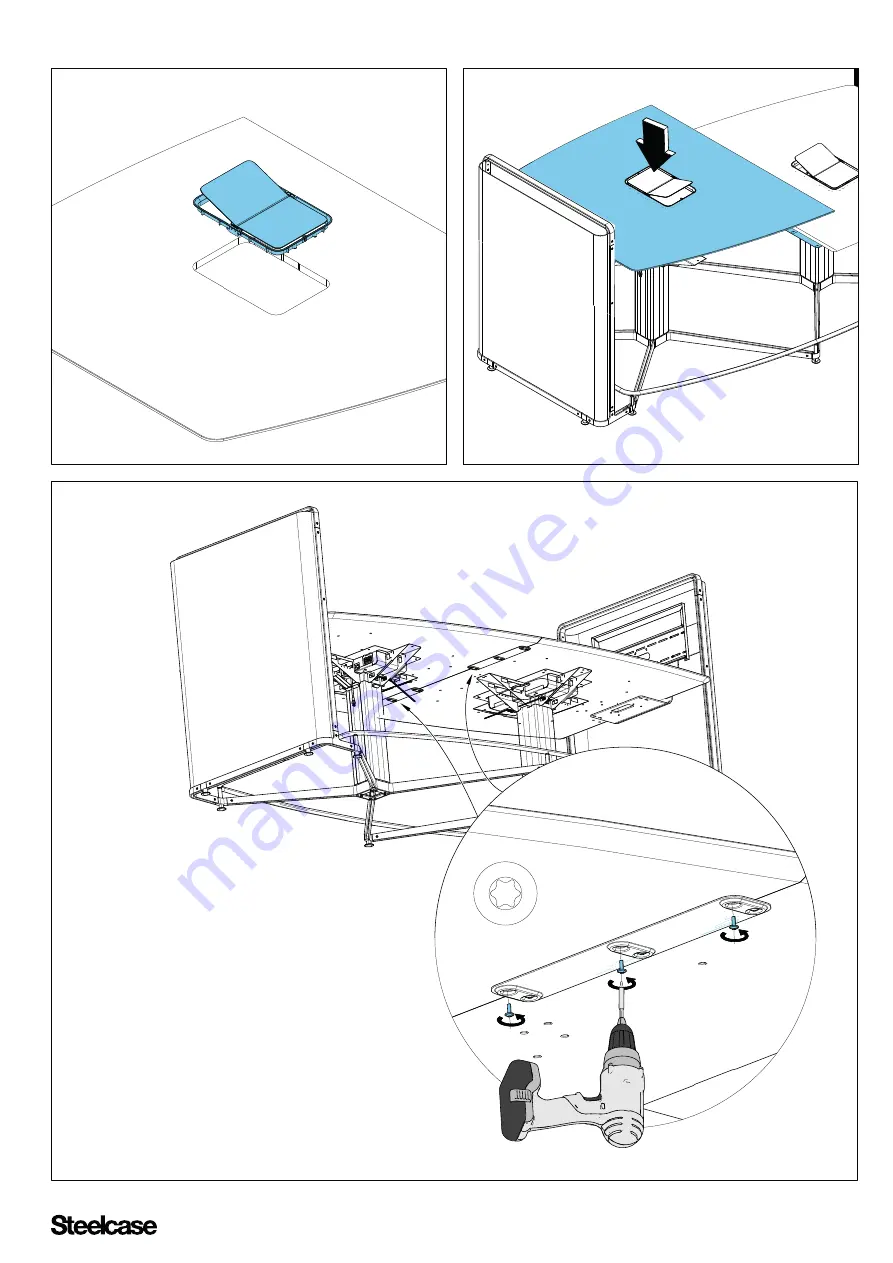 Steelcase media:scape mobile Assembly Directions Download Page 36