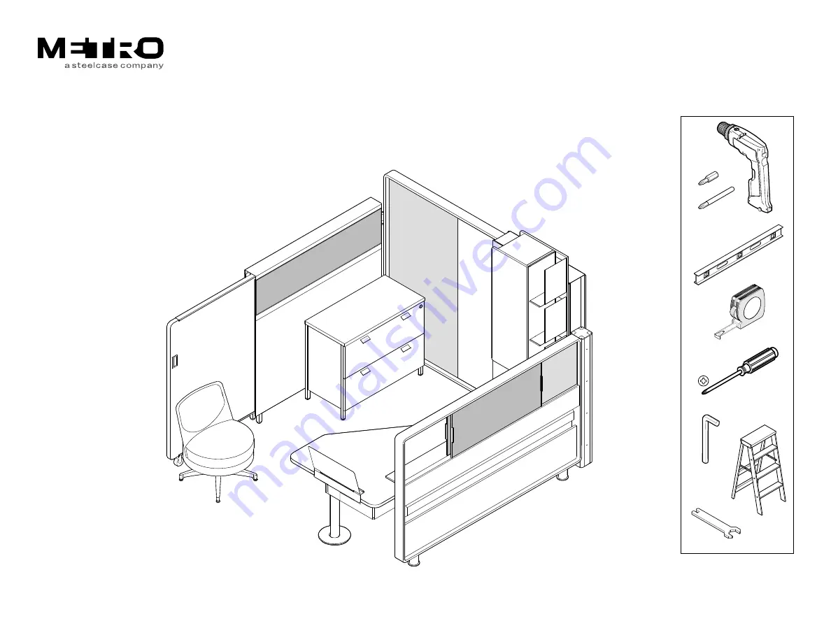 Steelcase Metro Topo Assembly Directions Download Page 1