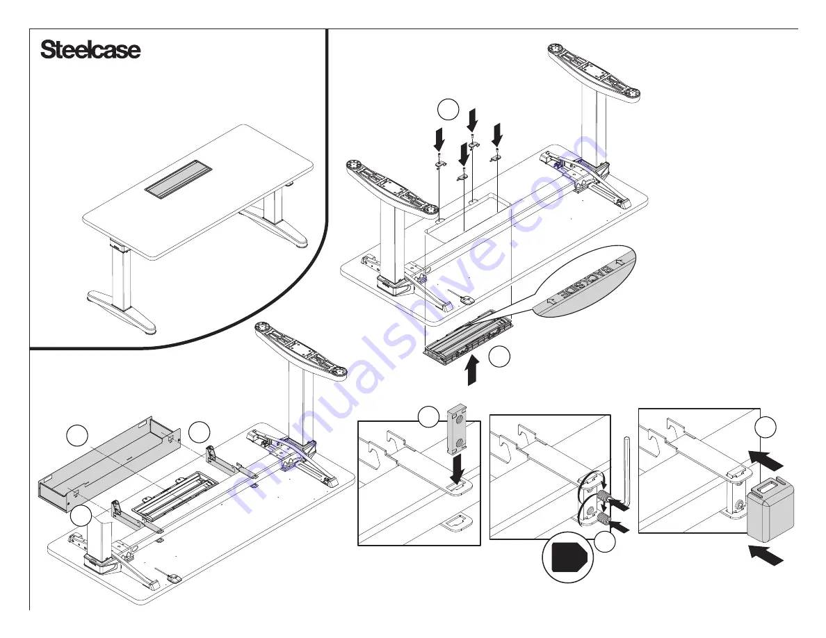 Steelcase Ology Height Adjustable Rectangular & Tapered Desks Скачать руководство пользователя страница 23