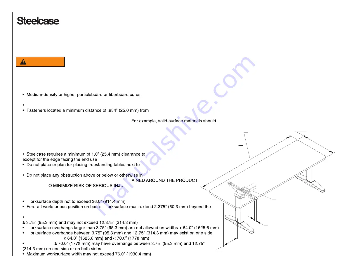 Steelcase Ology Rectangular Desk Скачать руководство пользователя страница 5