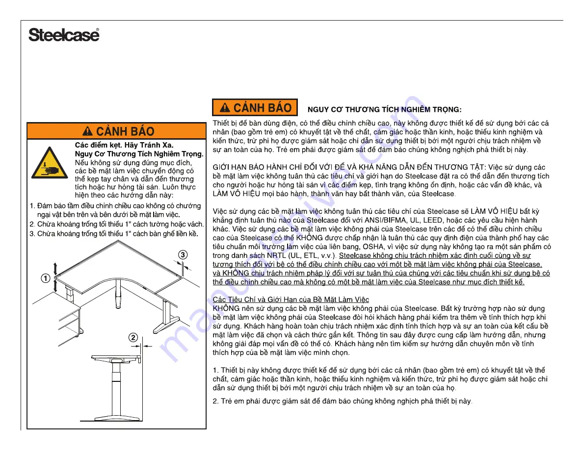 Steelcase Ology Rectangular Desk Manual Download Page 22