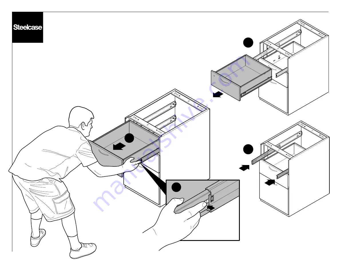 Steelcase On-Module Pedestal Filler Quick Start Manual Download Page 4