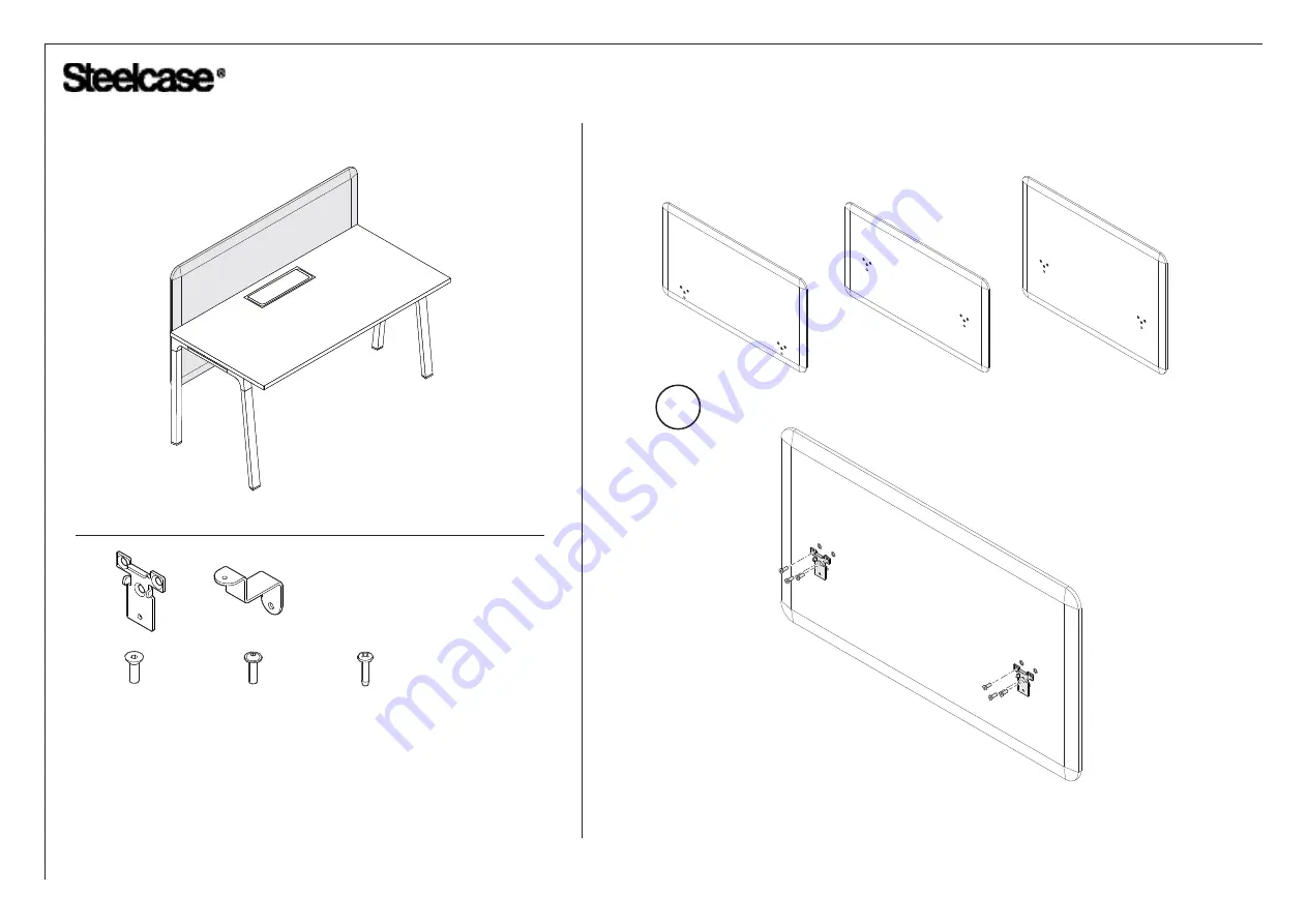 Steelcase Sarto Navi TeamIsland Cantilever Mount and Y-Bench Mount Manual Download Page 17