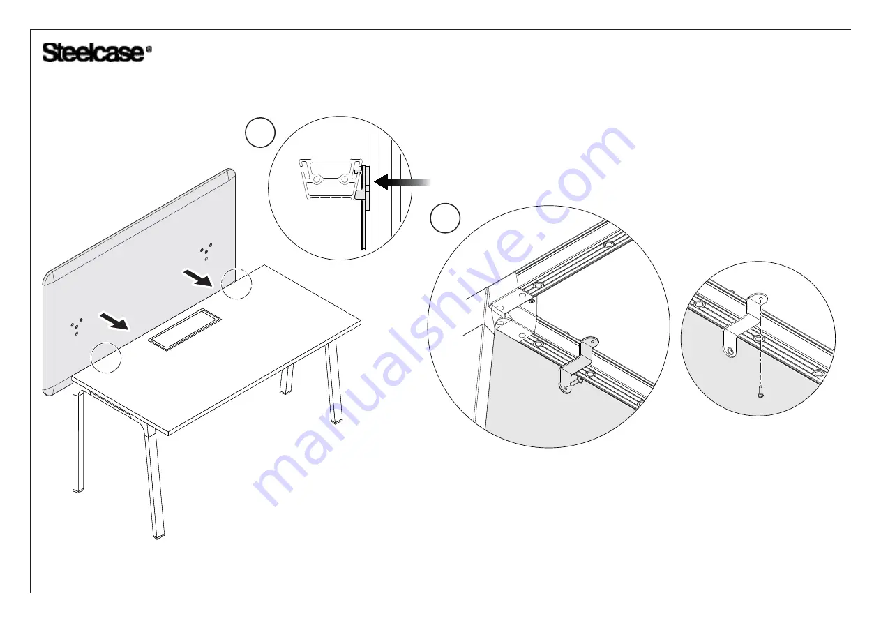 Steelcase Sarto Navi TeamIsland Cantilever Mount and Y-Bench Mount Manual Download Page 18