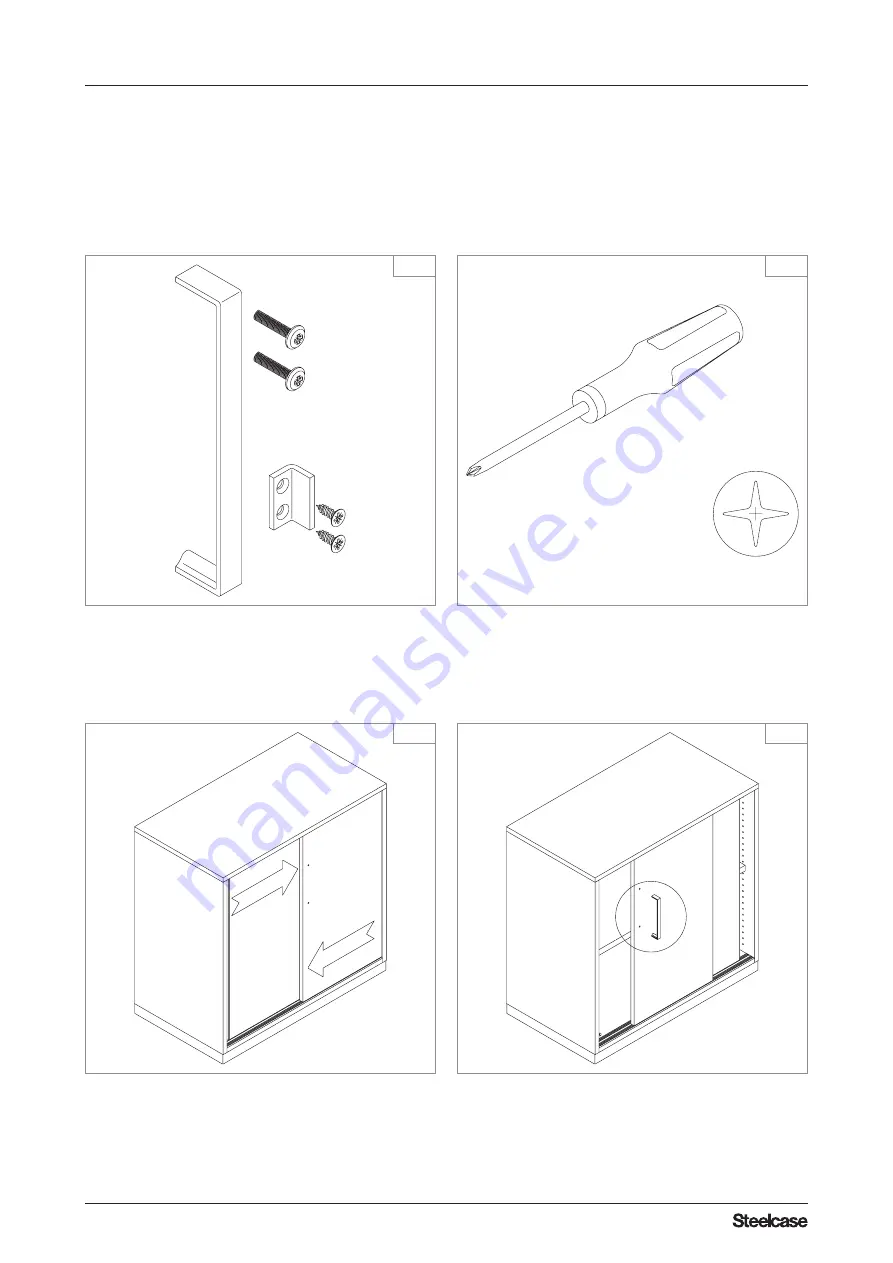 Steelcase Share It Screen Mount Assembly Instruction Manual Download Page 19