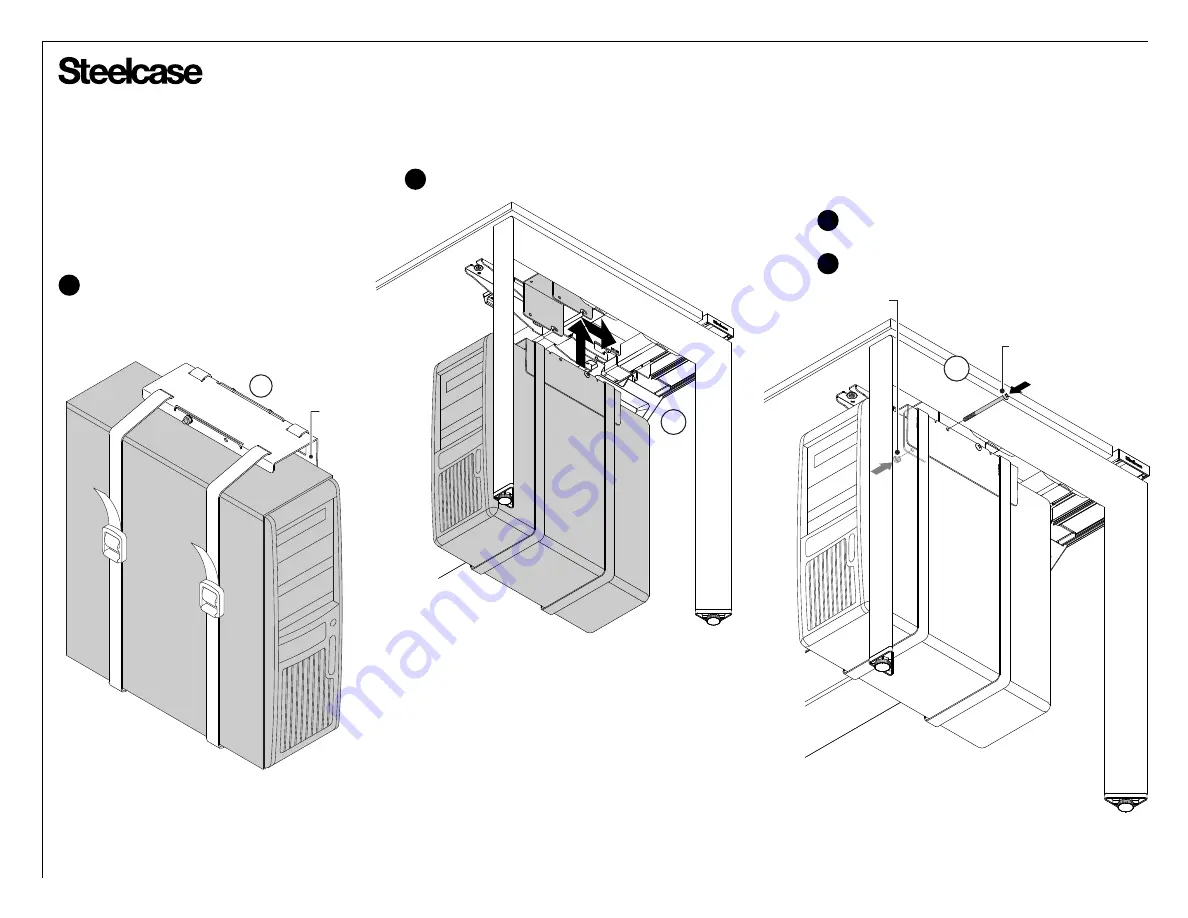 Steelcase Vertical Processor Sling CPRSLFO Скачать руководство пользователя страница 3