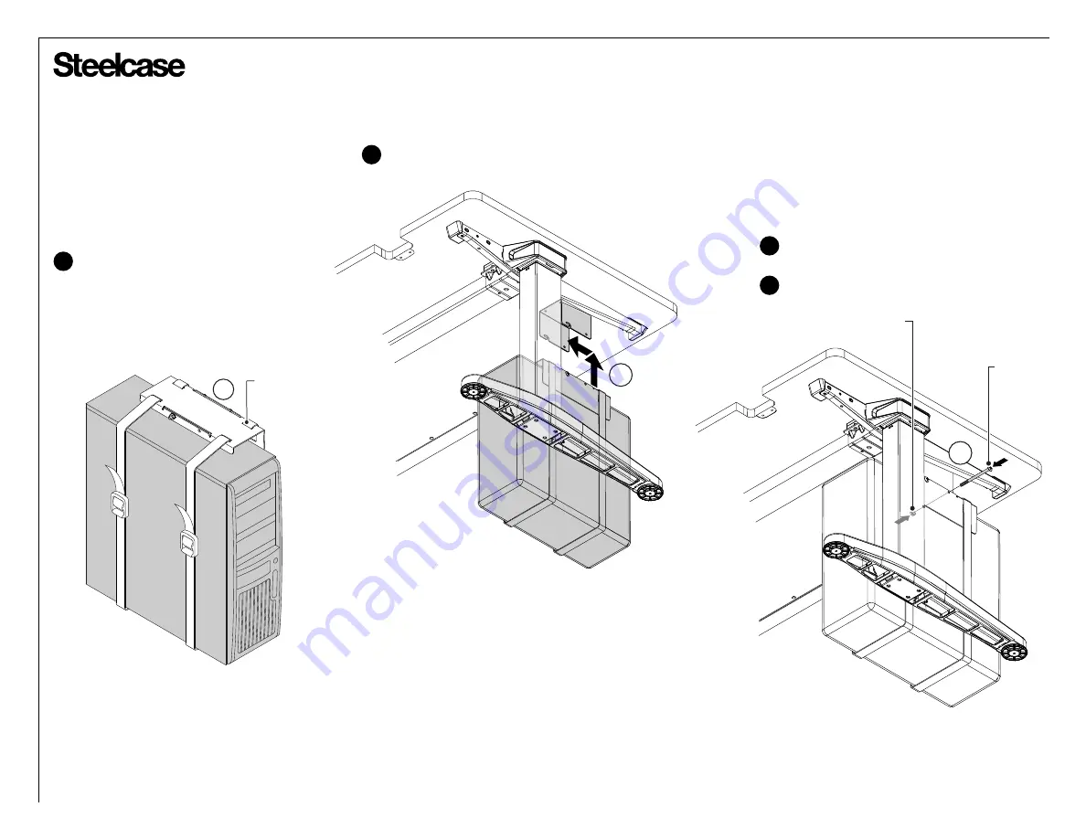 Steelcase Vertical Processor Sling CPRSLFO Скачать руководство пользователя страница 5