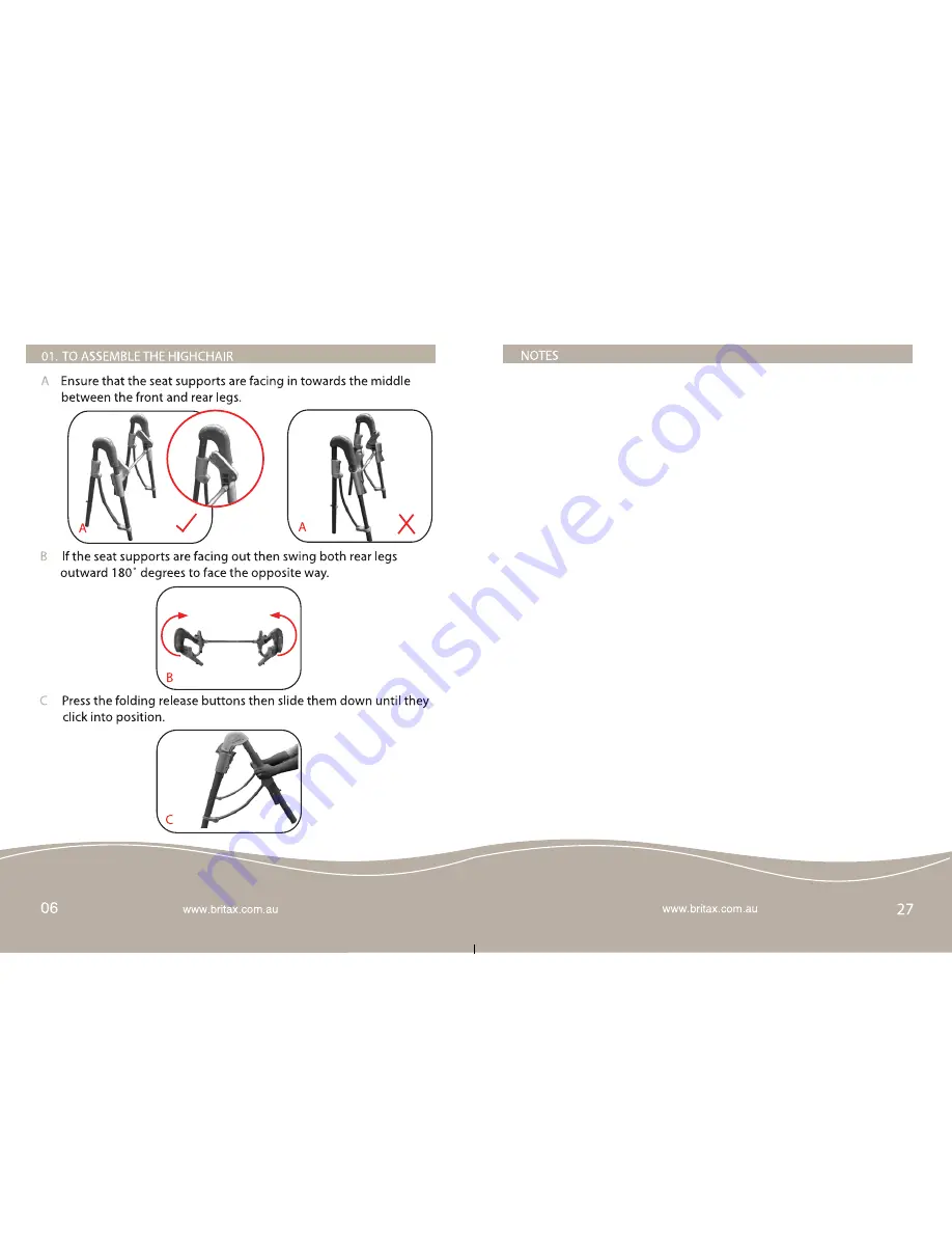 Steelcraft Milano Hi-Lo Highchair Instruction Manual Download Page 6