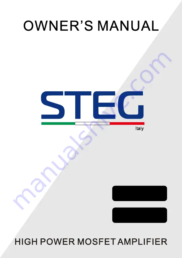 Steg QK200.2 Owner'S Manual Download Page 1