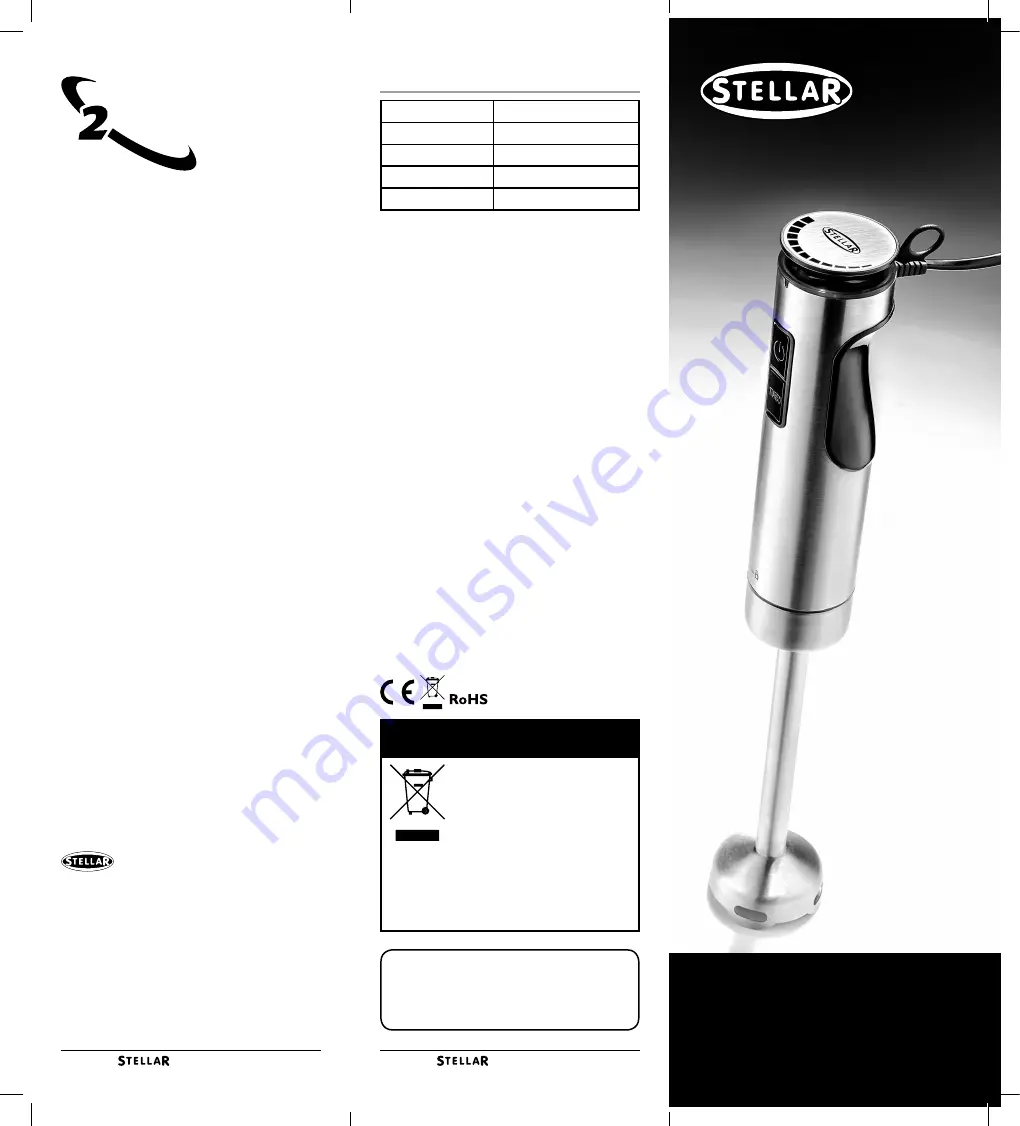 stellar labs SEA33 Instruction Manual Download Page 1