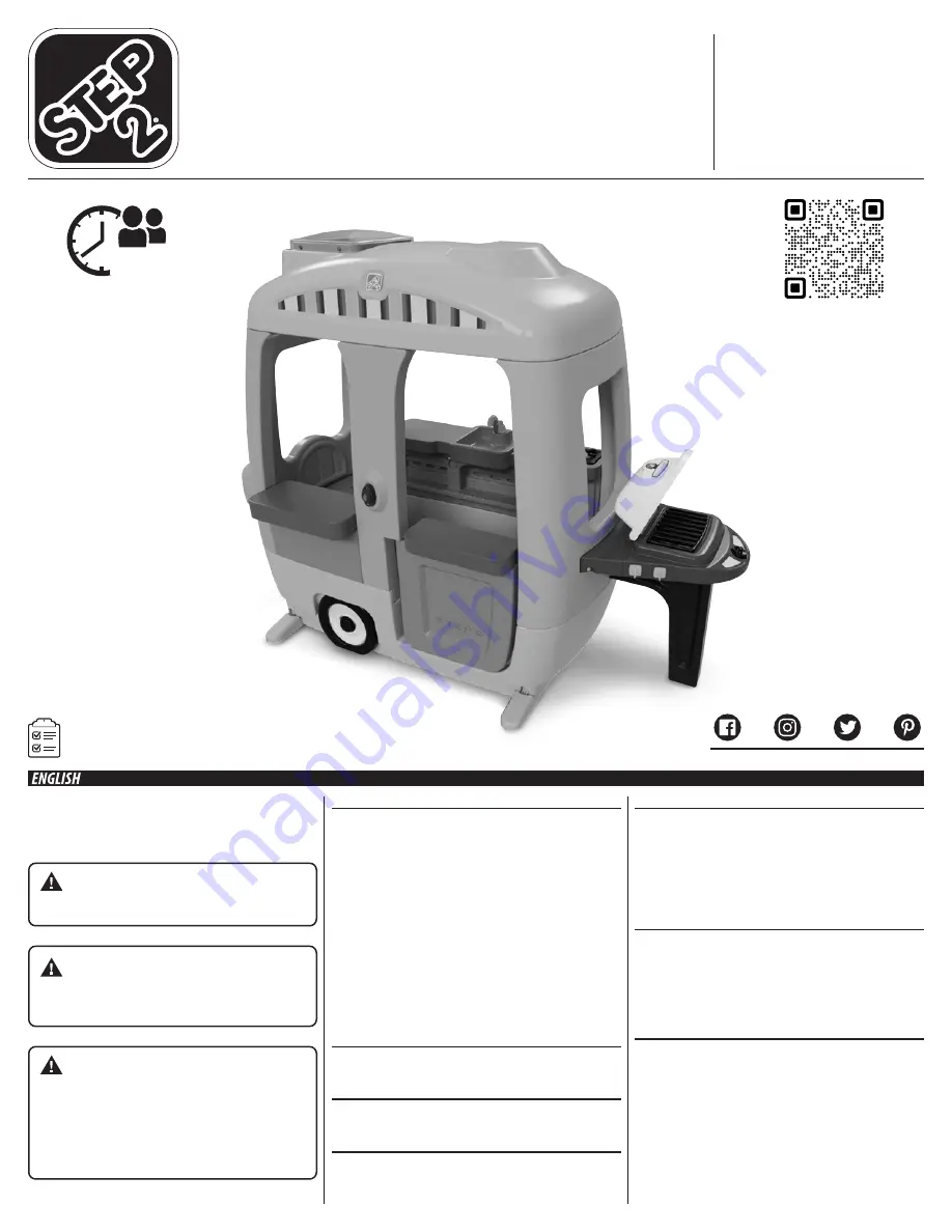 Step2 ADVENTURE CAMPER 4205 Assembly Instructions Manual Download Page 1