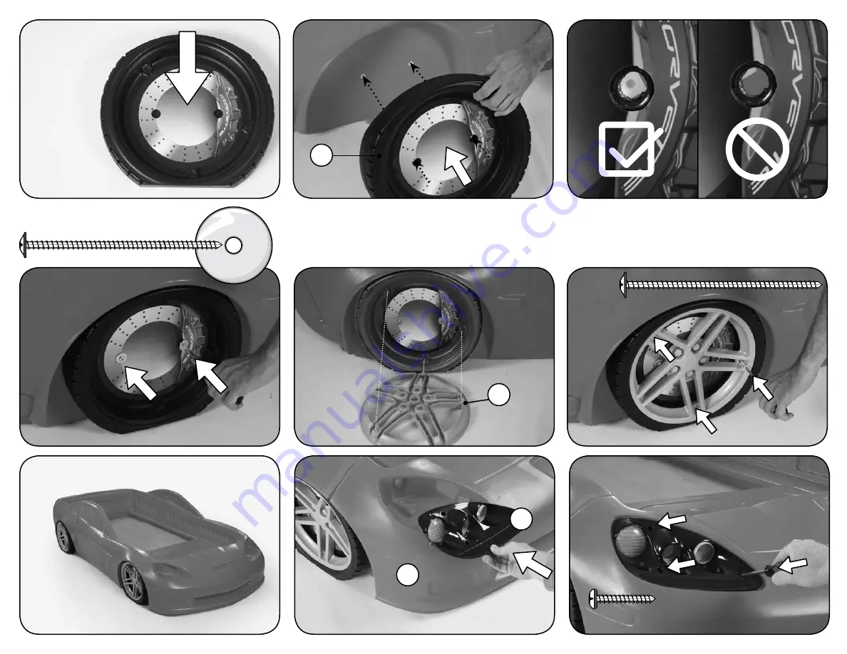 Step2 CORVETTE Bed Toddler to Twin 8215 Assembly Instruction Manual Download Page 9