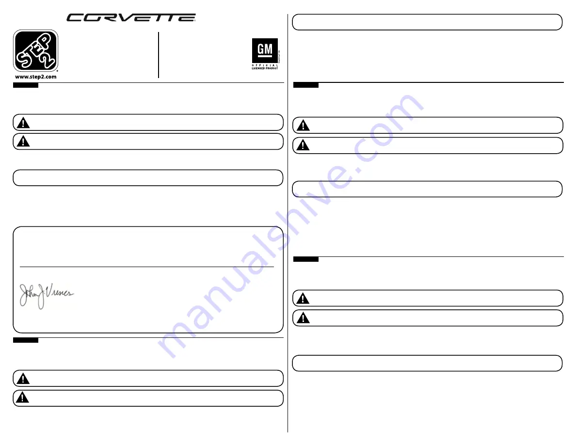 Step2 CORVETTE Bed Toddler to Twin 8215 Assembly Instruction Manual Download Page 22