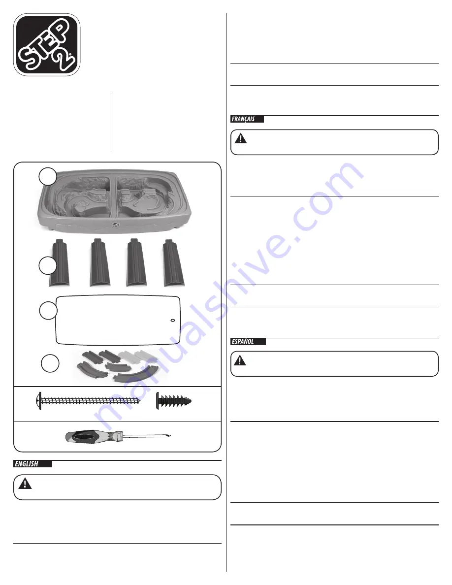 Step2 Deluxe Canyon Road Train & Track Table 7547 Assembly Manual Download Page 1