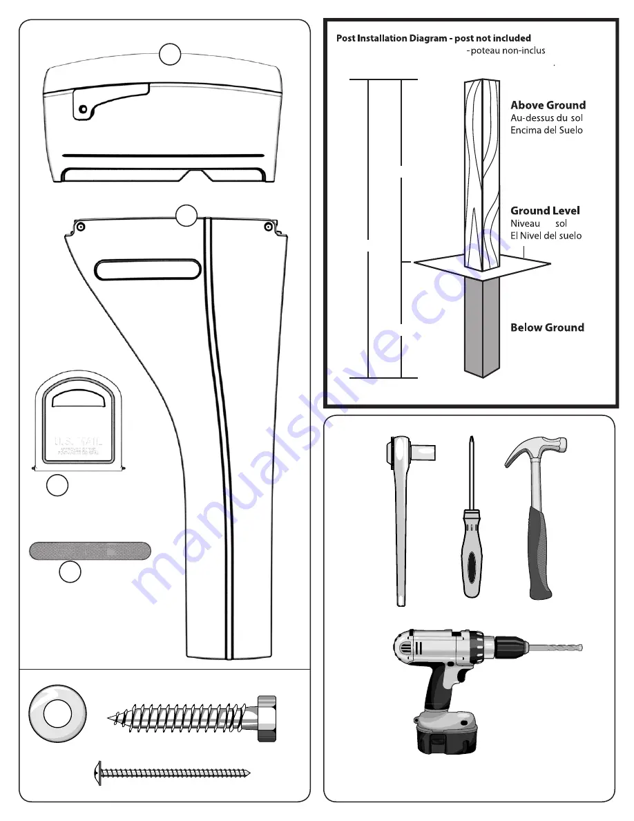 Step2 Mailmaster Streamline Mailbox 5628 Installation Manual Download Page 3